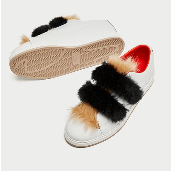 zara fur shoes